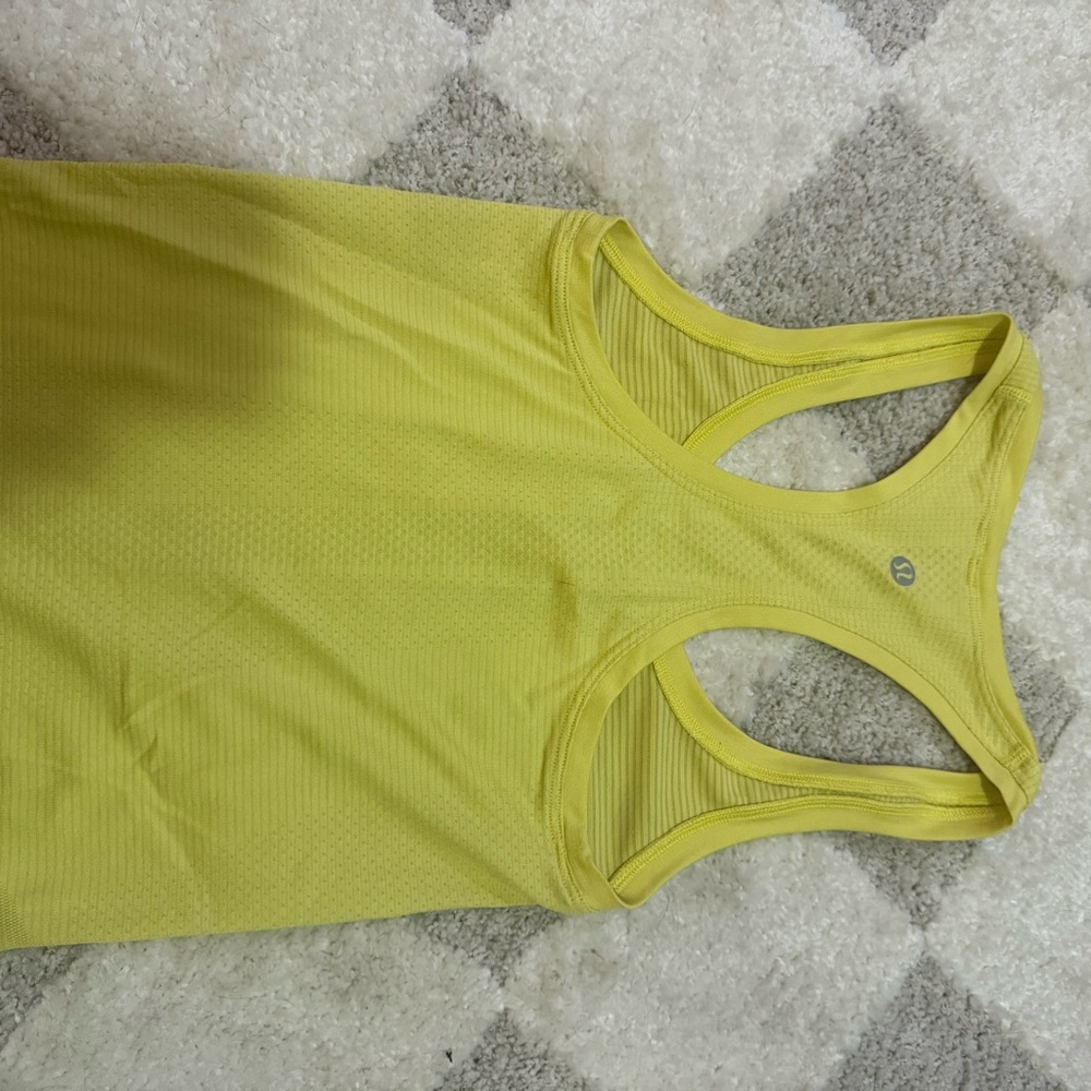 lululemon athletica Neon Yellow Racerback Tank